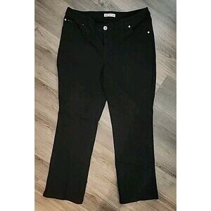 Lee Slender Secret Bootcut Womens 16W Black Denim Jeans